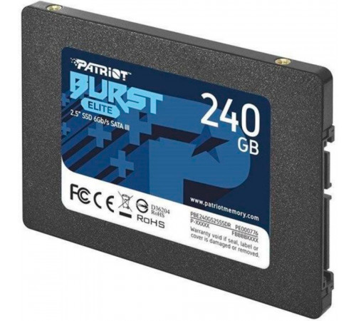 Накопичувач SSD Patriot Burst Elite 240GB 2.5" 7mm SATAIII TLC 3D (PBE240GS25SSDR)