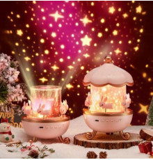 НЕТУ Проектор-ночник-музыкальный LED "Карусель зайчиков" (WH-E11-02) (Bluetooth) // [108] (24 шт/ящ)