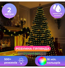 НЕТУ Гирлянда Smart Конский хвост (SFK-02) (APP, пульт, Bluetooth, USB, 10 нитей по 2м) // [602] (50 шт/ящ)