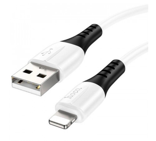Кабель HOCO X82 USB to iP 2.4A, 1m, silicone, silicone connectors, White (6931474768544)