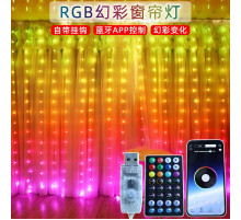 НЕТУ Гирлянда Smart-штора (SFK-06) 3*3 APP Bluetooth (USB) // [403] (50 шт/ящ)