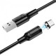 Кабель BOROFONE BX41 USB to Type-C 2.4A, 1m, PVC, PVC connectors, magnetic, Black (6931474738462)