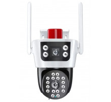 Камера видеонаблюдения PTZ уличная WiFi (2L-A2-WIFI/ZD-SC04-4MP (V380PRO)) (2 камеры) (мигалка) // [400] (30 шт/ящ)