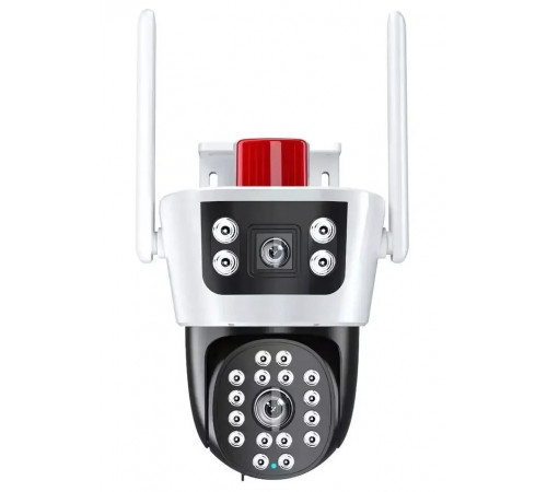 Камера видеонаблюдения PTZ уличная WiFi (2L-A2-WIFI/ZD-SC04-4MP (V380PRO)) (2 камеры) (мигалка) // [400] (30 шт/ящ)