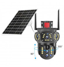Камера видеонаблюдения PTZ уличная с солнечной панелью (10x-Z18-4G/IPC-V380 (10X ZOOM)) (5 камер) (мигалка) // [400] (12 шт/ящ)