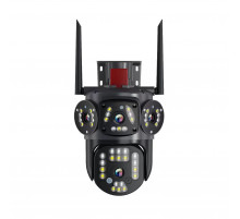 Камера видеонаблюдения PTZ уличная WiFi (3L-V30-WIFI/ZD-0003-WIFI (V380PRO)) (ЗЕЛЁНАЯ КОРОБКА) (4 камеры) (мигалка) // [400] (25 шт/ящ)