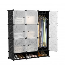 НЕТУ Шафа пластикова для одягу та взуття на 3 секції (10128) (110*37*127cm) // [108] [307] (1 шт/ящ)