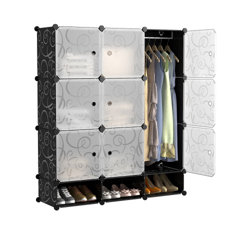 НЕТУ Шкаф пластиковый для одежды и обуви на 3 секции (10128) (110*37*127cm) // [108] [307] (1 шт/ящ)