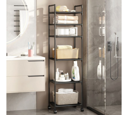 НЕТУ Полка этажерка на колёсах (TVT-02) (6 ярусов) // [108] (16 шт/ящ)