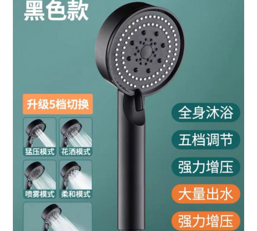 НЕТУ Насадка-душ-лейка эконом (TVT-08) (чёрная) [108] // (250 шт/ящ)