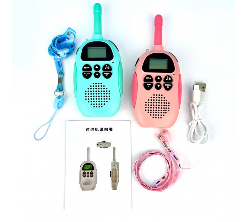 Дитяча рація Walkie Talkie DJ100 Mint+Pink (2шт)