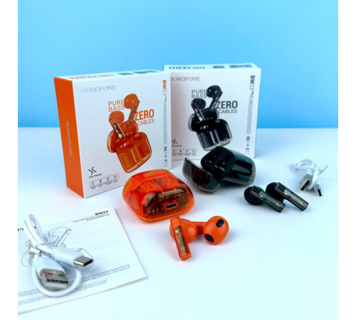 Бездротові навушники Borofone BW23 Crystal bean Transparent Edition