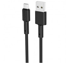 Кабель BOROFONE BX31 USB to Micro 2.4A, 1m, silicone, TPE connectors, Black (6931474710376)