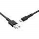 Кабель BOROFONE BX31 USB to Micro 2.4A, 1m, silicone, TPE connectors, Black (6931474710376)