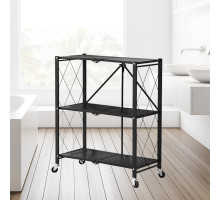 НЕТУ Полка-этажерка DZD-3F (С колёсами, металл, (Ш710*Г350*В890мм), 3 яруса) // [602] (1 шт/ящ)