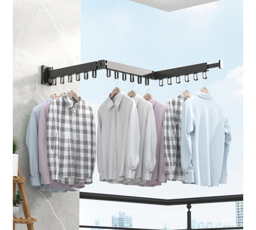 Вешалка-сушилка для одежды SKLM-2 (складная, настенная, метал.)  ((101+23)*10*6.5) // [403] (24 шт/ящ)