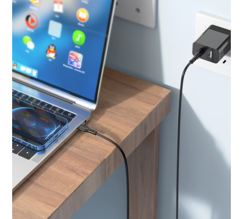 Кабель BOROFONE BX51 Triumph 60W charging data cable Type-C to Type-C Black (6931474751669)