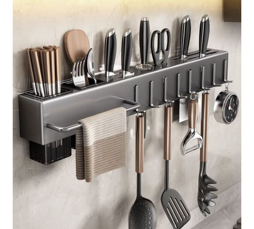 НЕТУ Полка-органайзер настенная  для кухонных предметов, метал. SKLM-5 (50см) // [403] (50 шт/ящ)