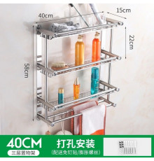 НЕТУ Полка для ванной комнаты SKLM-7 (настенная, метал., 3 яруса) // [403] (30 шт/ящ)
