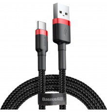 Кабель Baseus Cafule Cable USB For Type-C 2A 3m Red+Black (CATKLF-U91)