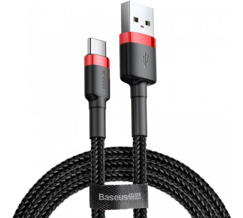 Кабель Baseus Cafule Cable USB For Type-C 2A 3m Red+Black (CATKLF-U91)