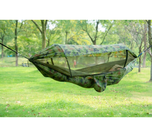 Гамак-спальный мешок (GMSK-02) (москитная сетка + навес от солн. и дождя) (260*140см) // [309] (15 шт/ящ)