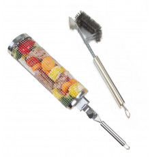 НЕТУ Сетка-гриль для овощей (GRIL) (ручка+щётка, металл) // [309] (25 шт/ящ)