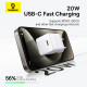 Мережевий зарядний пристрій Baseus Palm Fast Charger 1C 20W EU Moon White (P10111602213-00)