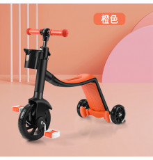 Детский транспорт 3в1 (ОРАНЖЕВЫЙ) (VEL) (велосипед+самокат+велобег) // [101] (6 шт/ящ)