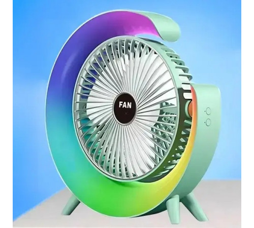 Вентилятор портативный Mini fan (VU-03/F2) (LED RGB, TYPE-C, аккум) // [602] (60 шт/ящ)