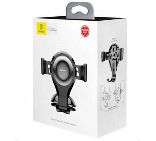Автотримач для телефона Baseus Osculum Type Gravity Car Mount Black (SUYL-XP01)