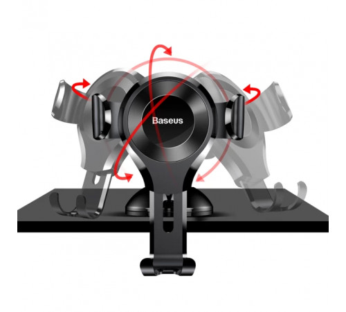 Автотримач для телефона Baseus Osculum Type Gravity Car Mount Black (SUYL-XP01)