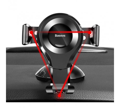 Автотримач для телефона Baseus Osculum Type Gravity Car Mount Black (SUYL-XP01)