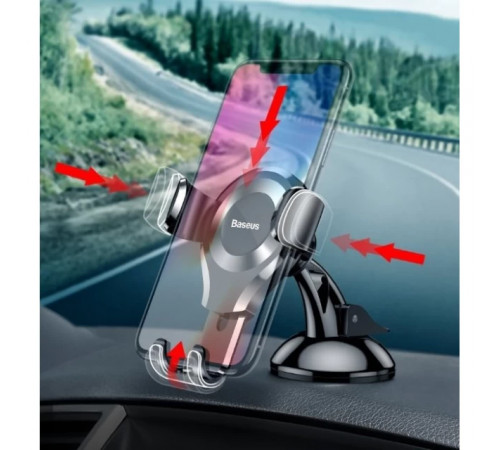 Автотримач для телефона Baseus Osculum Type Gravity Car Mount Black (SUYL-XP01)