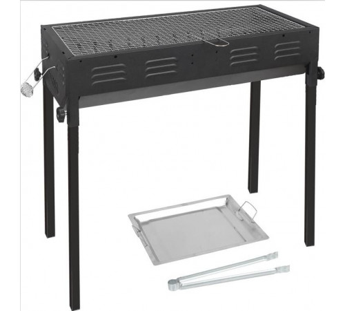 Мангал складной с ножками BARBECUE (CA-03-1) (Ш300/Д660/В600) (+решётка, протвень, щипцы) // [602] (4 шт/ящ)