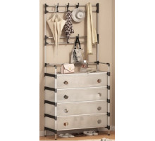 НЕТУ Вешалка+полка/шкаф для обуви (sklm-27 / DXXMJ 6205T (Белая) (металл+пластик)) // [108] (12 шт/ящ)