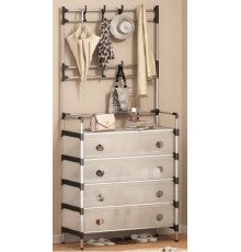 НЕТУ Вешалка+полка/шкаф для обуви (sklm-27 / DXXMJ 6205T (Белая) (металл+пластик)) // [108] (12 шт/ящ)