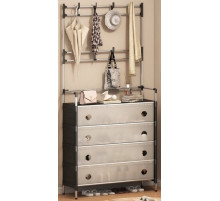 НЕТУ Вешалка+полка/шкаф для обуви (sklm-29 / DXXMJ 6205HB (Бело-чёрная) (металл+пластик)) // [108] (12 шт/ящ)