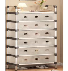 НЕТУ Полка/шкаф для обуви (sklm-30 / SLXJ 6207T (Белая) (металл+пластик) (Г280/В1400/Ш630)) // [108] (12 шт/ящ)