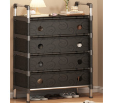 НЕТУ Полка/шкаф для обуви (sklm-31 / SLXJ 6205H (Чёрная) (металл+пластик) (Г280/В1000/Ш630)) // [108] (12 шт/ящ)