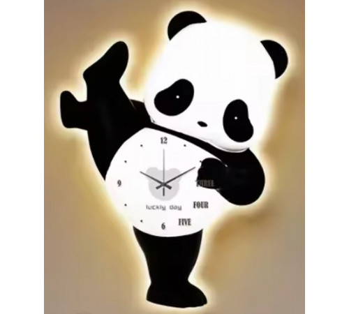 Часы настенные "Панда" с LED подсветкой (NCH-31-40) (40/31см) // [602] (10 шт/ящ)