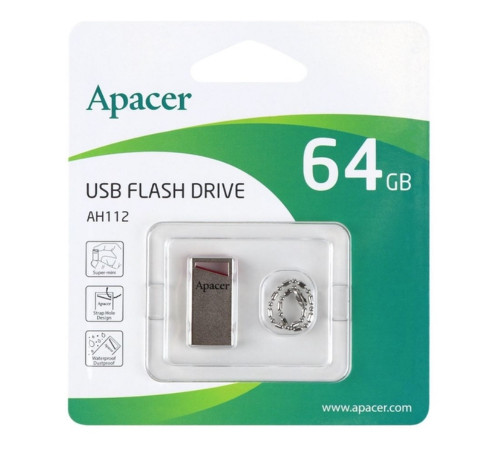 Флеш-накопичувач Apacer USB 2.0 AH112 64GB Red (AP64GAH112R-1)