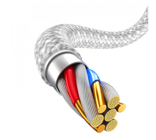 Кабель Baseus Dynamic Series Fast Charging Data Cable USB to iP 2.4A 1m White (CALD000402)