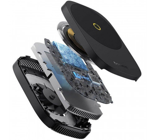 Бездротовий зарядний пристрій з кулером для мобільного Baseus MagPro II Series Ultra-Thin Magnetic Phone Cooler (with Wireless Charger) Cosmic Black (B10572900121-00)