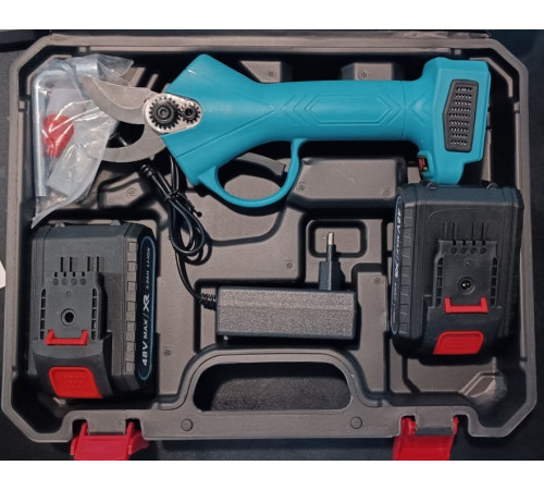 Электро ножницы/секатор (лезвие 3,2") (чёрный чемодан, 2 аккум.48V) (Секатор) // [307] (10 шт/ящ)