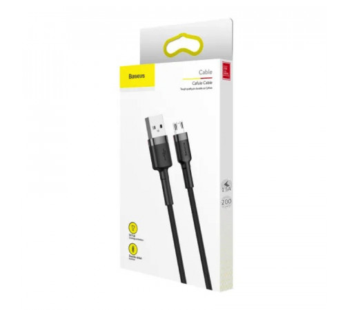 Кабель Baseus Cafule Cable USB For Micro 1.5A 2m Gray+Black (CAMKLF-CG1)