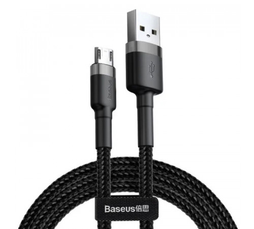 Кабель Baseus Cafule Cable USB For Micro 1.5A 2m Gray+Black (CAMKLF-CG1)