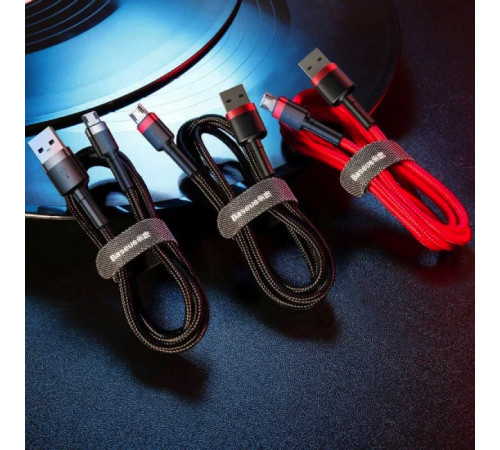 Кабель Baseus Cafule Cable USB For Micro 1.5A 2m Gray+Black (CAMKLF-CG1)