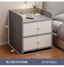 НЕТУ Тумбочка приліжкова (STL-MD 76) (Г30/Ш40/В45) (СІРО-БІЛА) // [004] (1 шт/ящ)