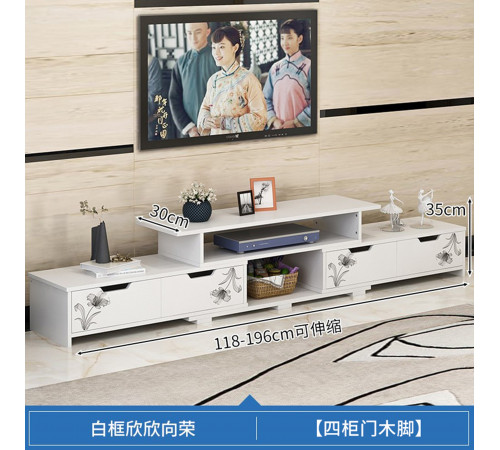 Стенка в гостинную под TV (STL-MD 80) (Г30/Ш196/В35) (БЕЛАЯ) // [307] (1 шт/ящ)